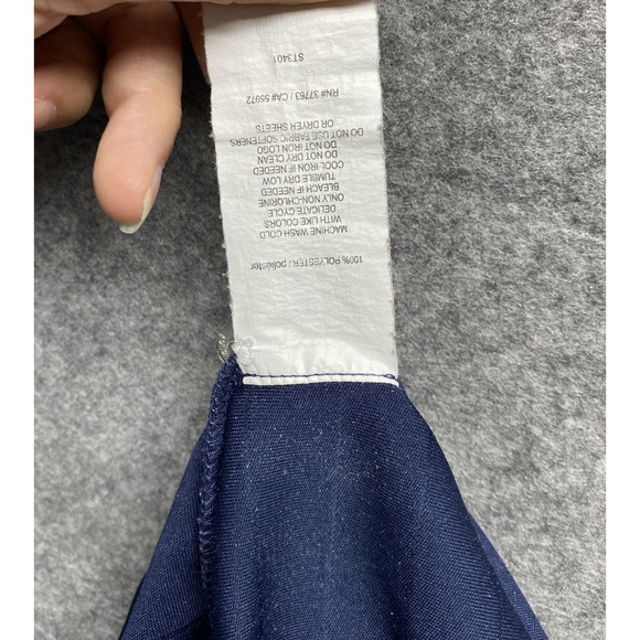 Callaway Polo Shirt Mens XL Navy Blue Opti-Dri Golf Tonal Stripe Short Sleeve - Picture 7 of 9